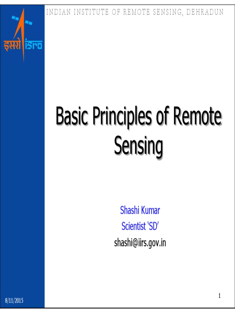Basic Principles of Remote Sensing | PDF | Infrared | Electromagnetic ...