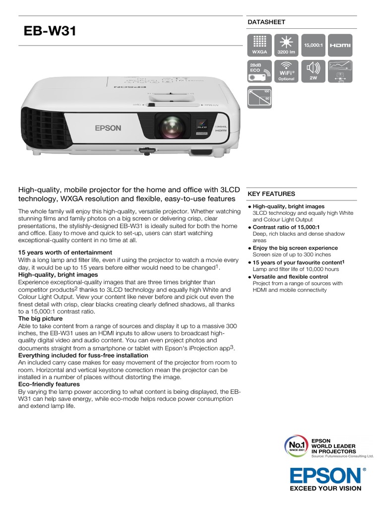 Eb W31 Datasheet Display Resolution Hdmi