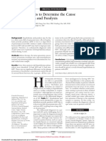 Laboratory Tests To Determine The Cause of Hypokalemia and Paralysis