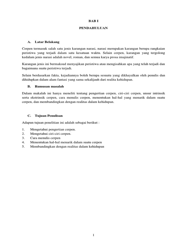 MAKALAH CERPEN 2