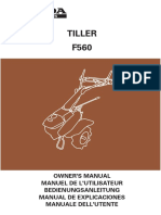 Tiller F560: Owner'S Manual Manuel de L'Utilisateur Bedienungsanleitung Manual de Explicaciones Manuale Dell'Utente