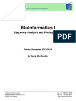 Bioinformatics I: Lecture Notes