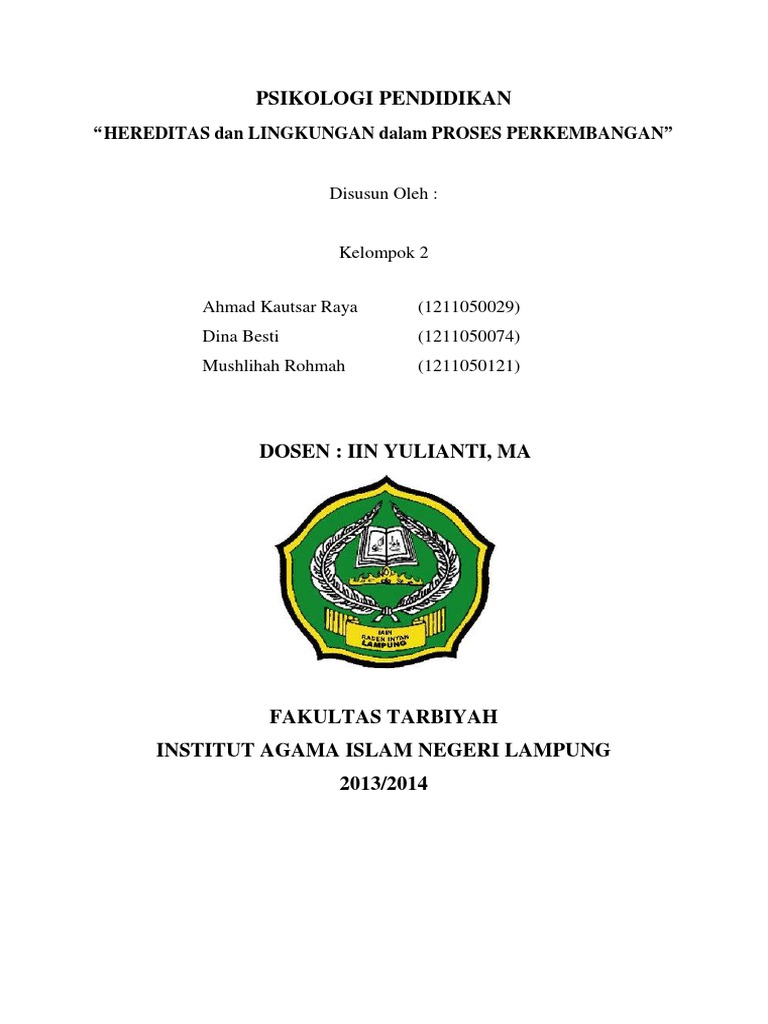 Makalah Hereditas Dan Lingkungan Dalam Proses Perkembangan