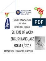 Scheme of Work English Language FORM 3 / 2017: Prepared By: Puan Yong Guat Siew