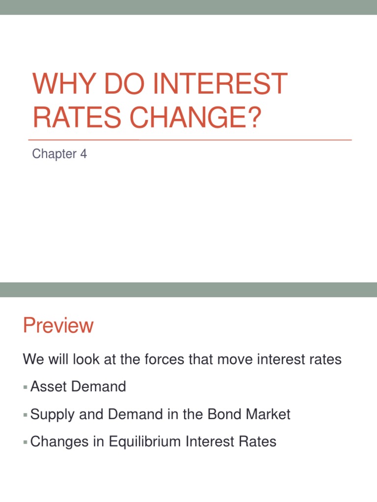 Why Do Interest Rates Change? PDF Bonds (Finance) Economic
