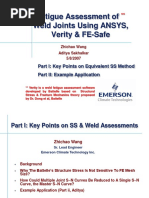 Fatigue Assessment of Weld Joints Using ANSYS, Verity & FE-Safe