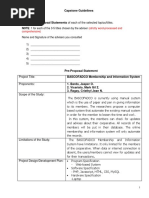 Capstone Guidelines D-2 3. Make A Pre-Proposal Statements of Each of The Selected Topics/titles