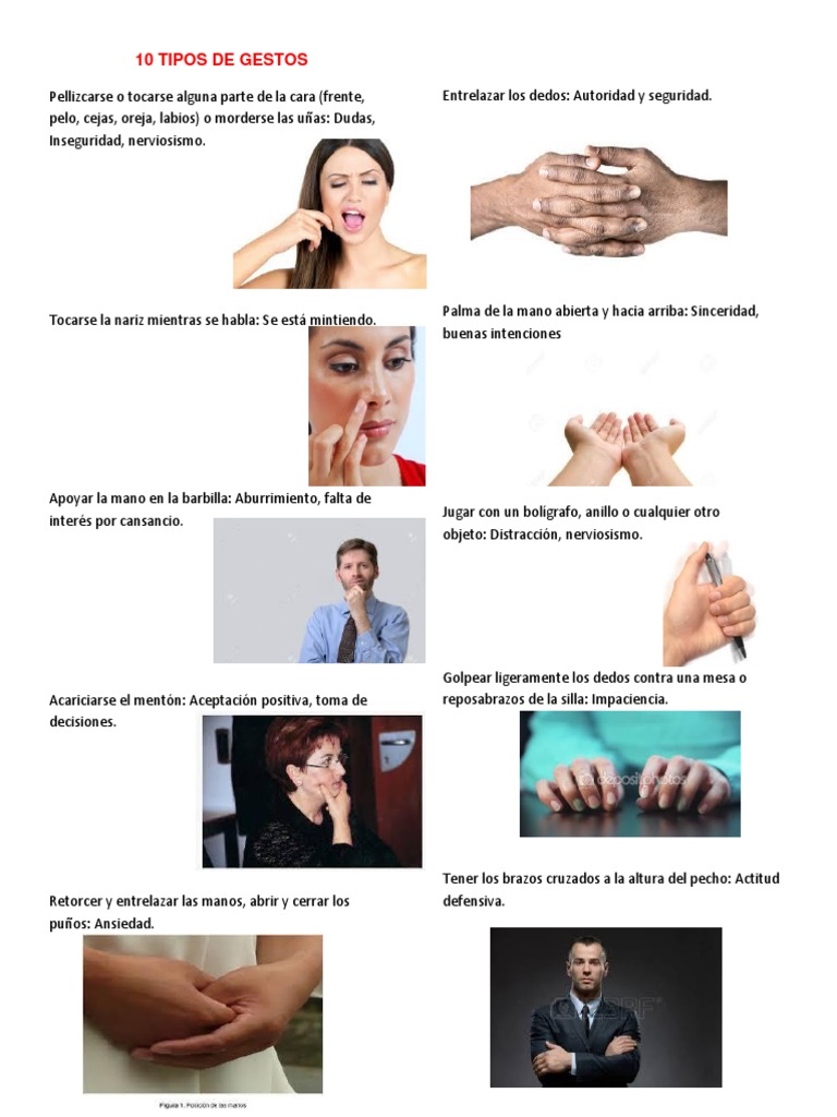 10 Gestos y su Significado | PDF | Artes del Lenguaje y Comunicación
