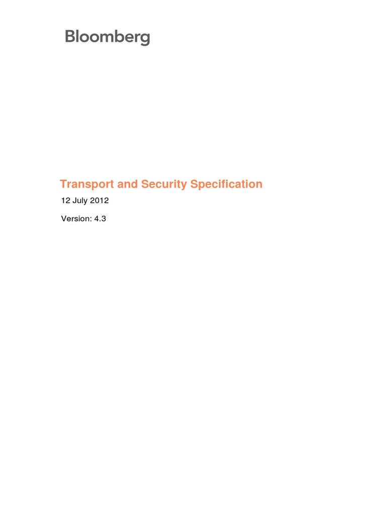 Bloomberg - Transport - Security | PDF | Proxy Server | Port (Computer ...