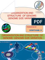 Organization and Structure of Genome: Genome Size Variation