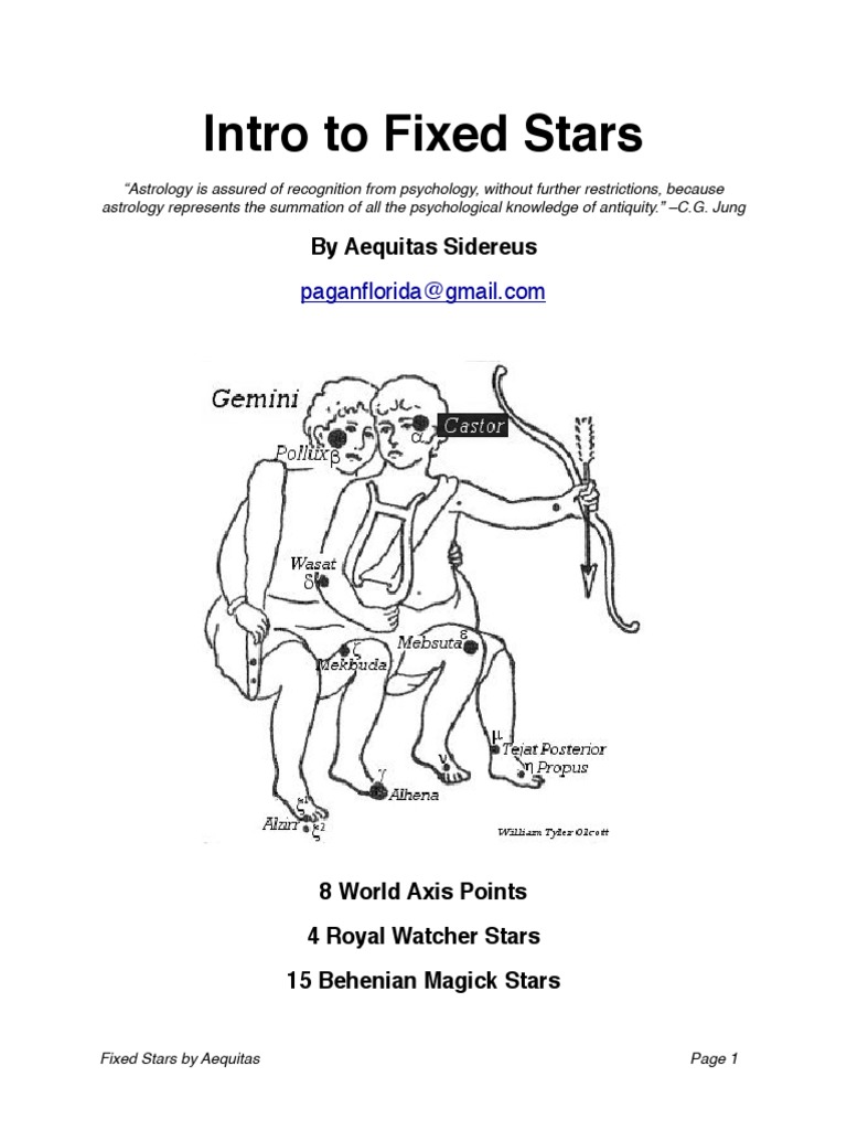 Fixed Stars and Behenian Magic | PDF | Astrological Sign | Zodiac