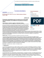 Propuesta Metodológica Para La Medición de La Sociedad Del Conocimiento en El Ámbito de Los Países de América Latina