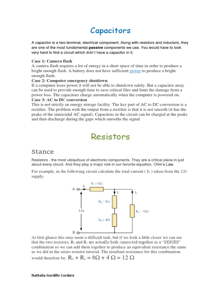 Understanding Capacitors, Resistors, Inductors | PDF | Science ...