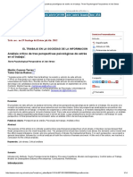 Análisis Crítico de Tres Perspectivas Psicológicas de Estrés en El Trabajo_ Three Psychological Perspectives of Job Stress