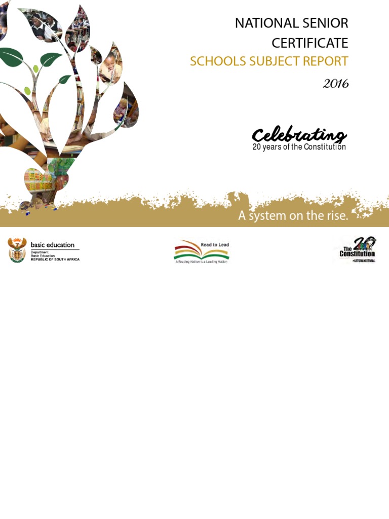 NSC 2016 Schools Subject Report | PDF | South Africa | Teachers