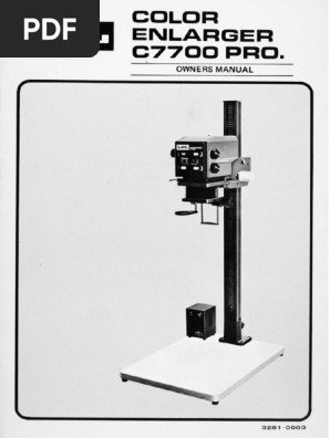 写真現像機LPLシステム引き伸機7700プロ取説、付属品