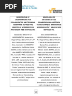 "Memorando de Entendimiento" entre el Ministerio de Modernización y Amazon