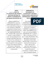 "Memorando de Entendimiento" Entre El Ministerio de Modernización y Amazon