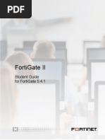 FortiGate II 5-4-1 Student Guide