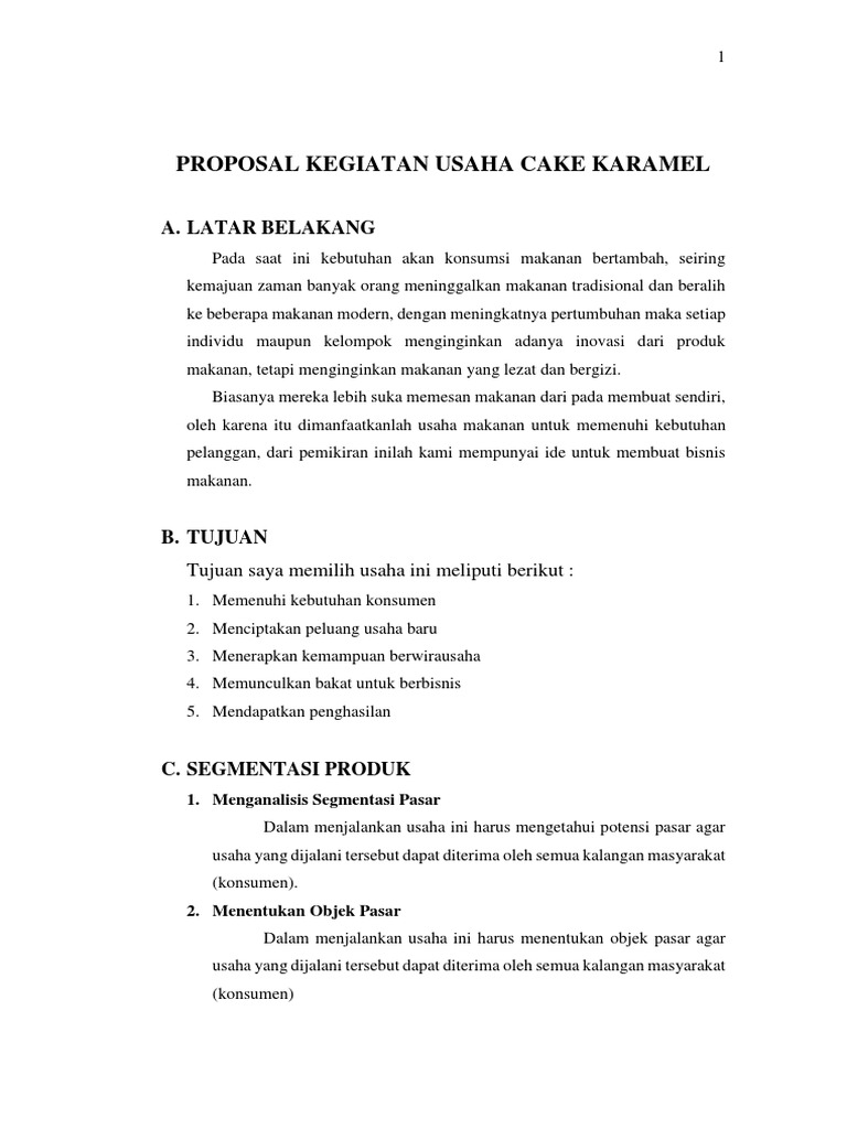 Proposal Kewirausahaan