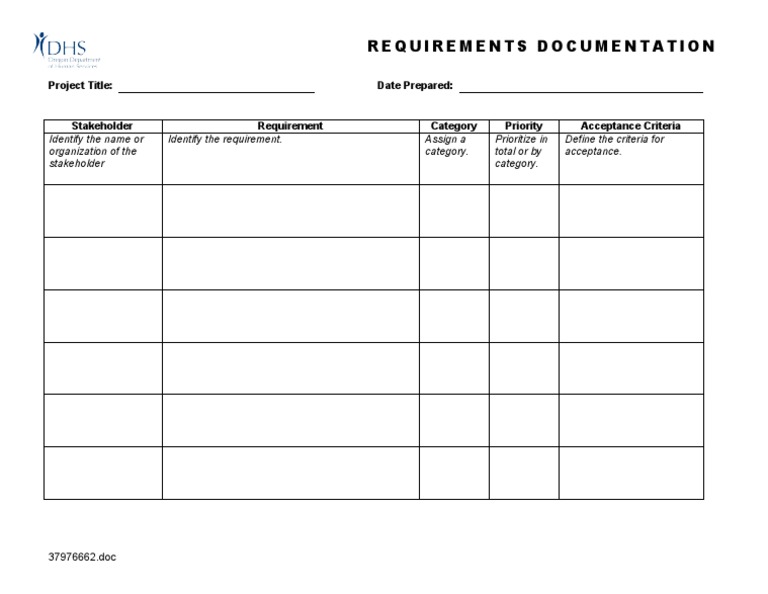 Stakeholder Requirements Overview | PDF