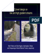 Culvert Design On Low and High Gradient Streams