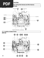 Location of Connector Joining Wire Harness and Wire Harness: Location of Ground Points