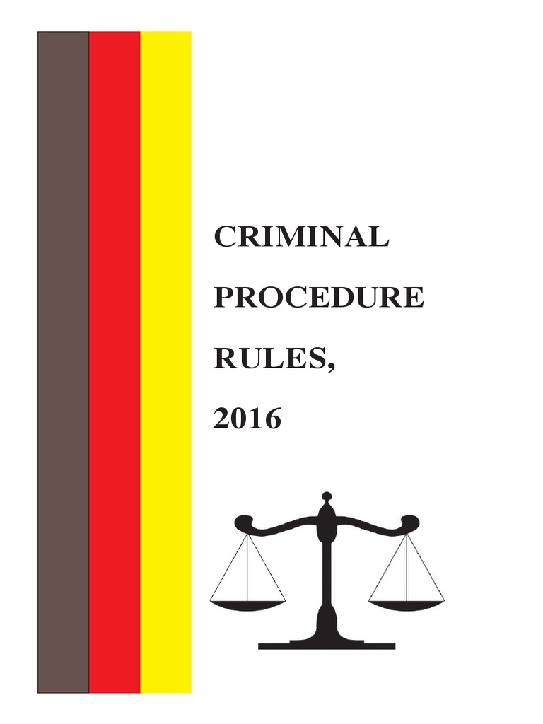 Criminal Procedure Rules 2016 PDF Bail Criminal Procedure In