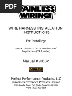 Wire Harness Installation Instructions: For Installing