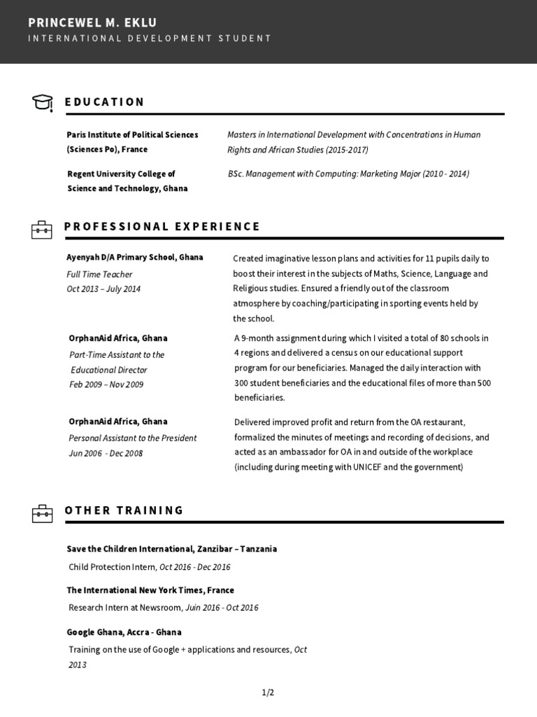 Cv samples for fresh graduates pdf image