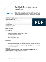 Word Tutorial - Use Mail Merge To Create A Form Letter PDF