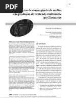 3. Convergência de Mídias e Da Produção de Conteúdo Multimídia