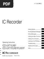 Sony ic recorder icd-ux71 manual