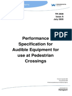 Performance Specification For Audible Equipment For Use at Pedestrian Crossings