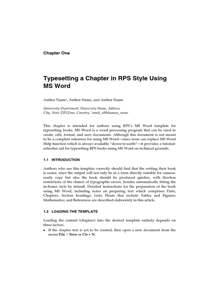 Rps Style Template Contributors | PDF | Theorem | Microsoft Word