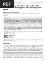 Study of Single and Double Sampling Plans