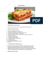 Resep Lasagna