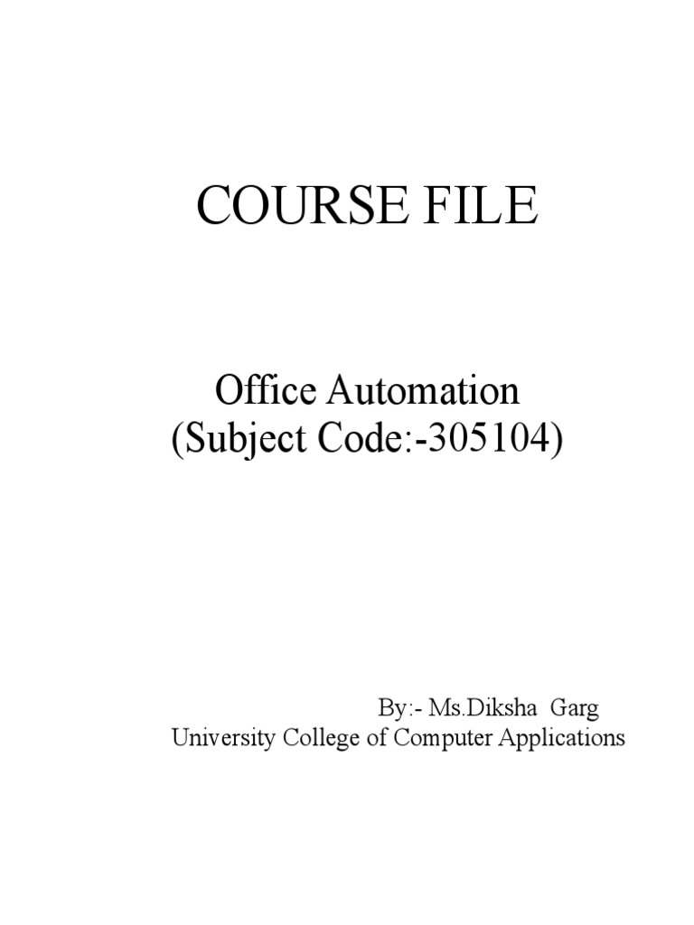 Oa Course File | PDF | Websites | World Wide Web