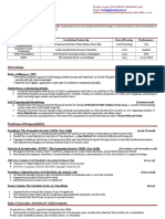 Objective: Course/Examination Institution/University Year of Passing Performance