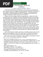Download Fromm Reichmann on Loneliness by Tiberiu SN354144600 doc pdf