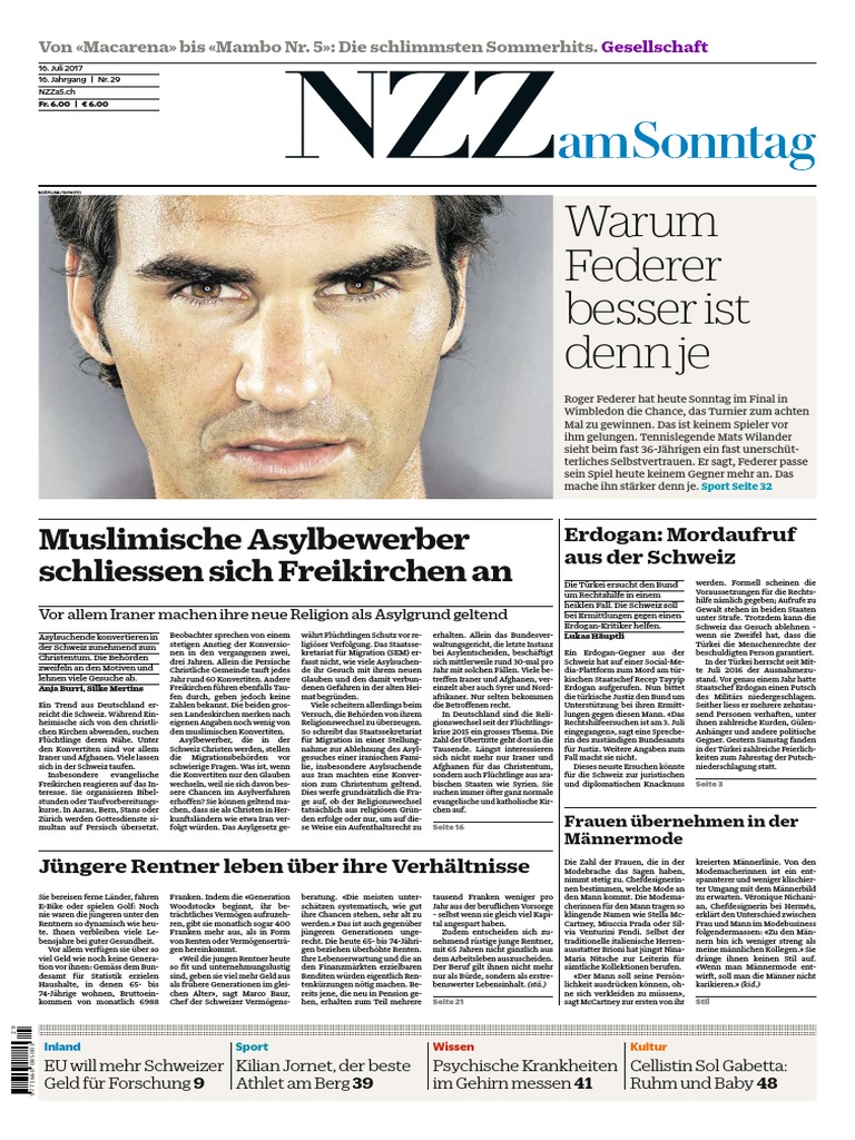 Daniel schmuki ehb,Nzz Am Sonntag 2017 07 16