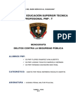 Monografia de Delitos Contra La Seguridad Publica PDF