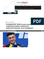 HDZ Ce Pod Mojim Vodstvom Kredite Uzimati Od Poslovnih Banaka To Je Uobicajeno 4511450