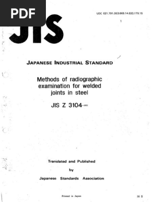 Jis Z 3104 PDF | PDF