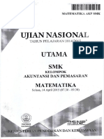 Naskah Soal UN Matematika AKP SMK 2015 Paket 1