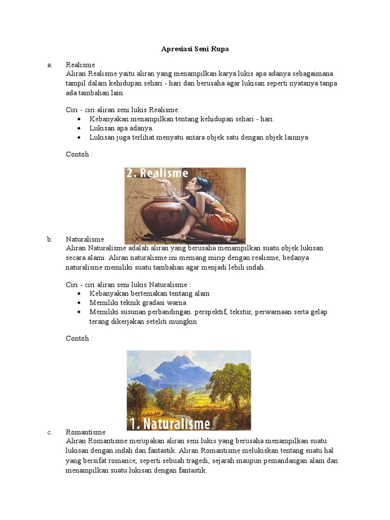 41 Gambar Romantisme Naturalisme Realisme Terbaik