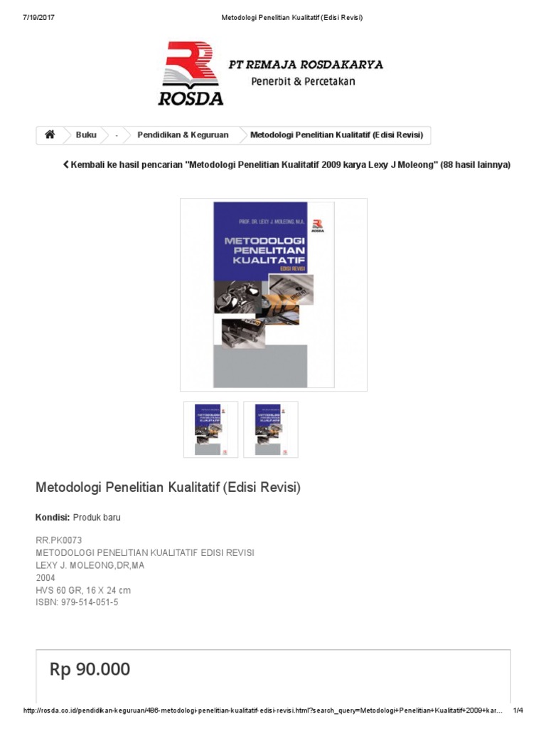 Metodologi Penelitian Kualitatif Edisi Revisi Pdf