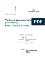 Project Transition Document