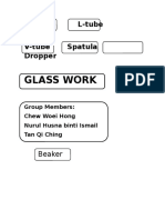 Glass Work: U-Tube L-Tube V-Tube Spatula Dropper