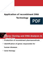 Application of Recombinant DNA Technology